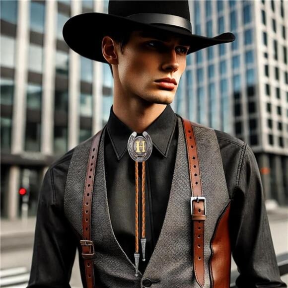 Bolo tie for Men H - Picture 2 of 6